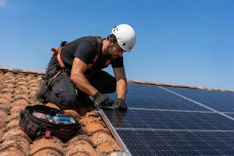 Maintenance et monitoring de panneaux solaires au Barroux