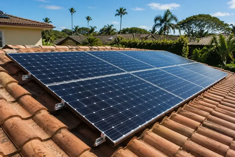 Installation de panneaux solaires au Barroux